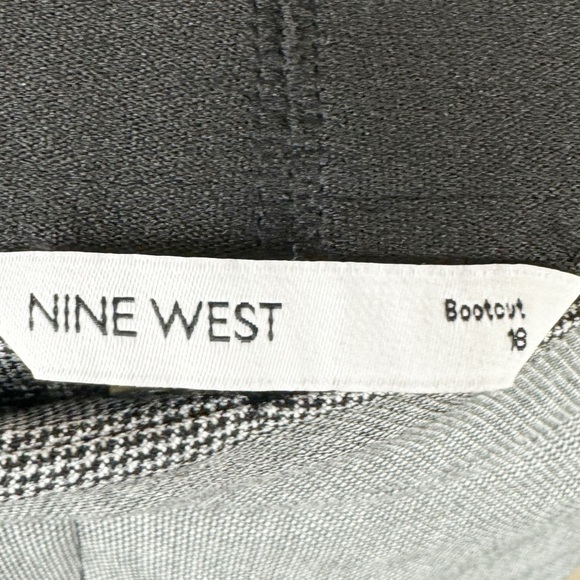 Nine West Black and Gray Hook and Bar Closure Midrise Bootcut Trousers - Picture 9 of 11